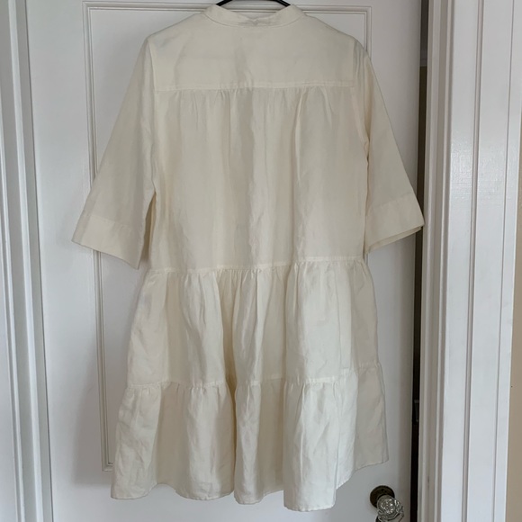 APIECE APART Maurino Drop Waist Mini Dress in Cream - Picture 7 of 7